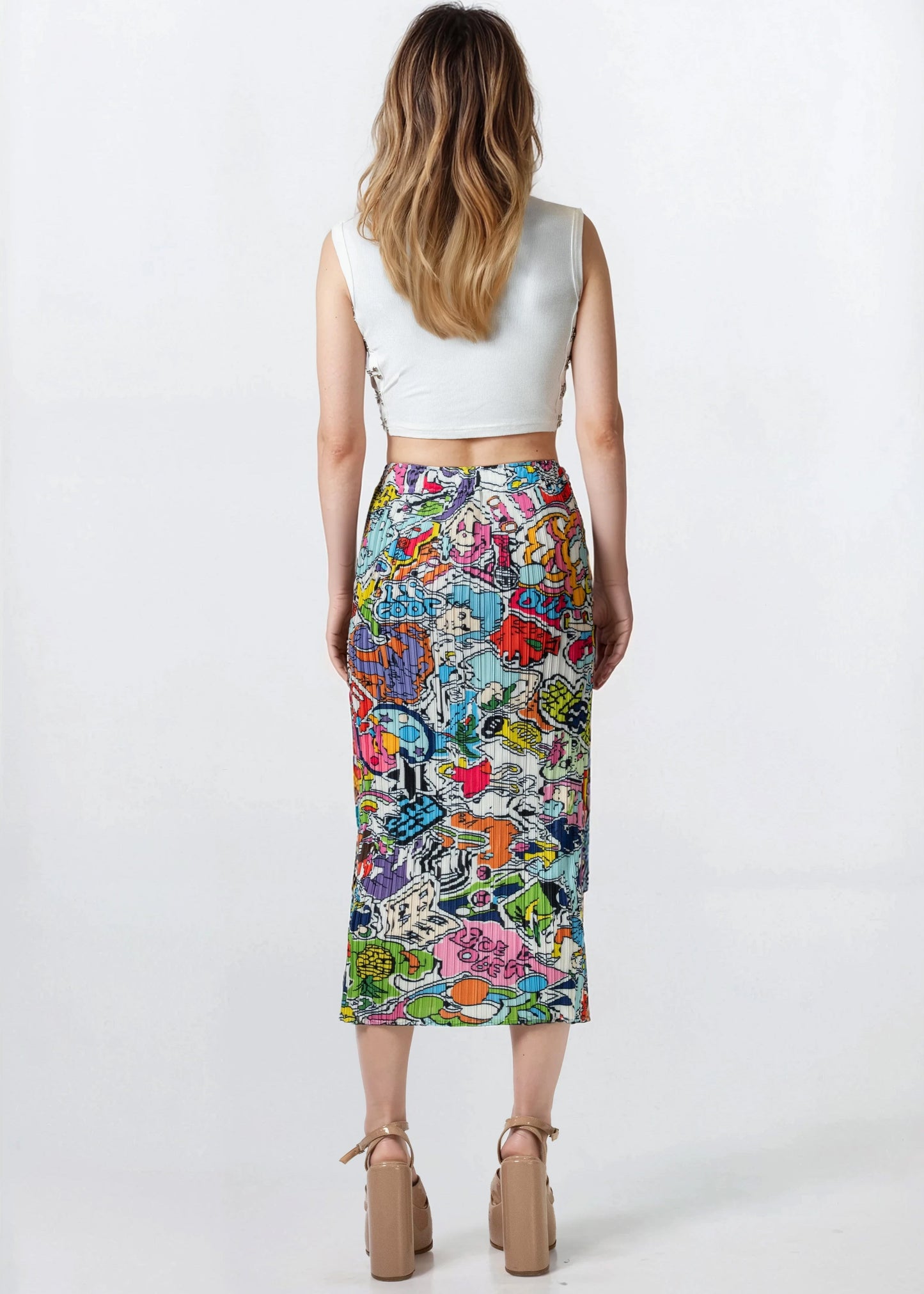 Comic Midi Skirt