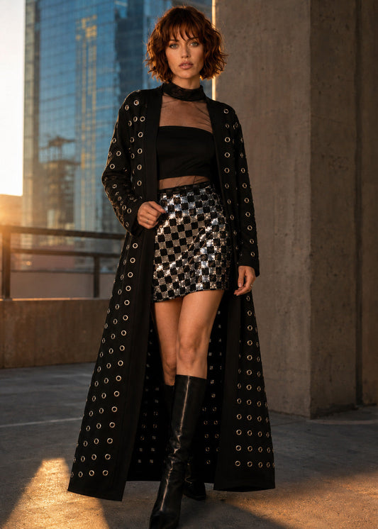 Long Rivet Cardigan