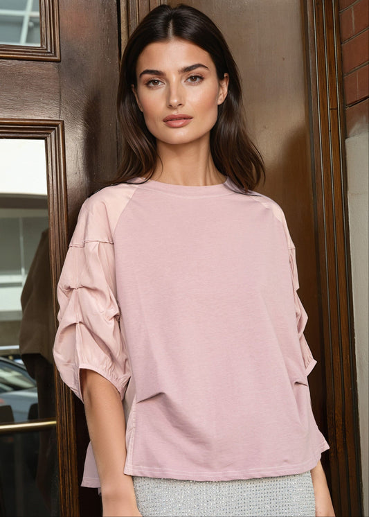 Cinched Sleeve Tee