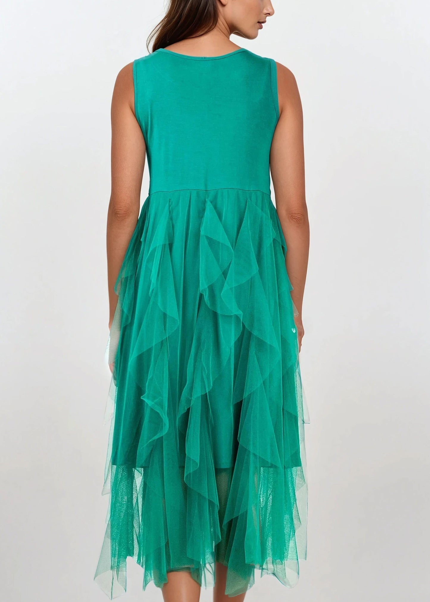 Ruffle Tulle Slip Dress