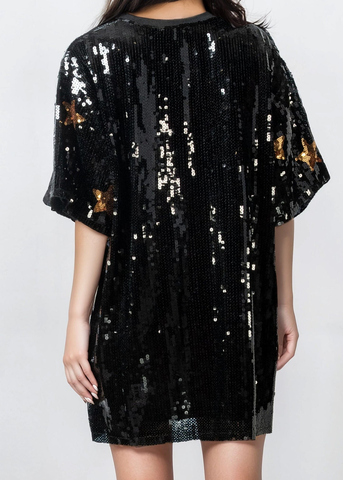 Star Sequin Tee Dress