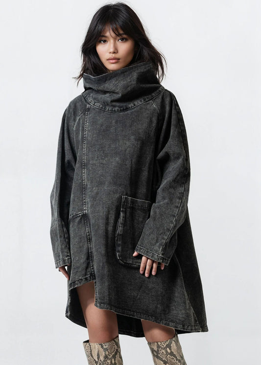 Denim Turtleneck Tunic