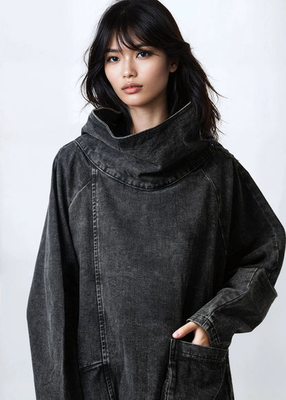 Denim Turtleneck Tunic