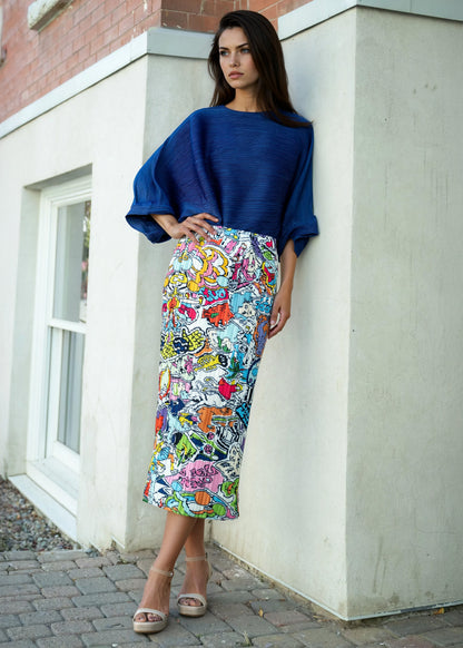 Comic Midi Skirt