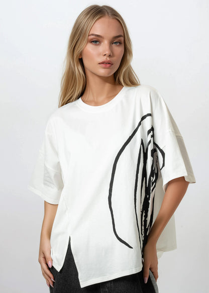 Abstract Graffiti Oversized Tee