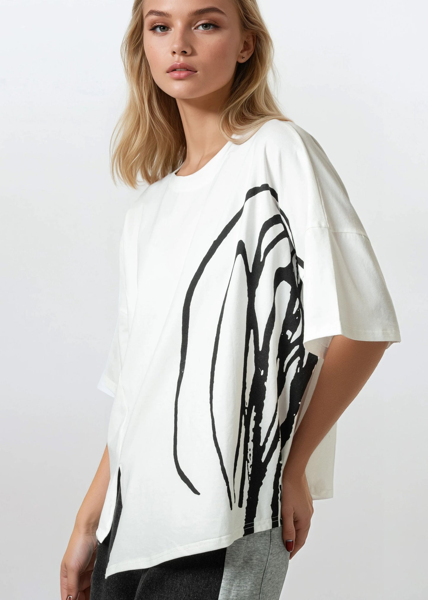 Abstract Graffiti Oversized Tee