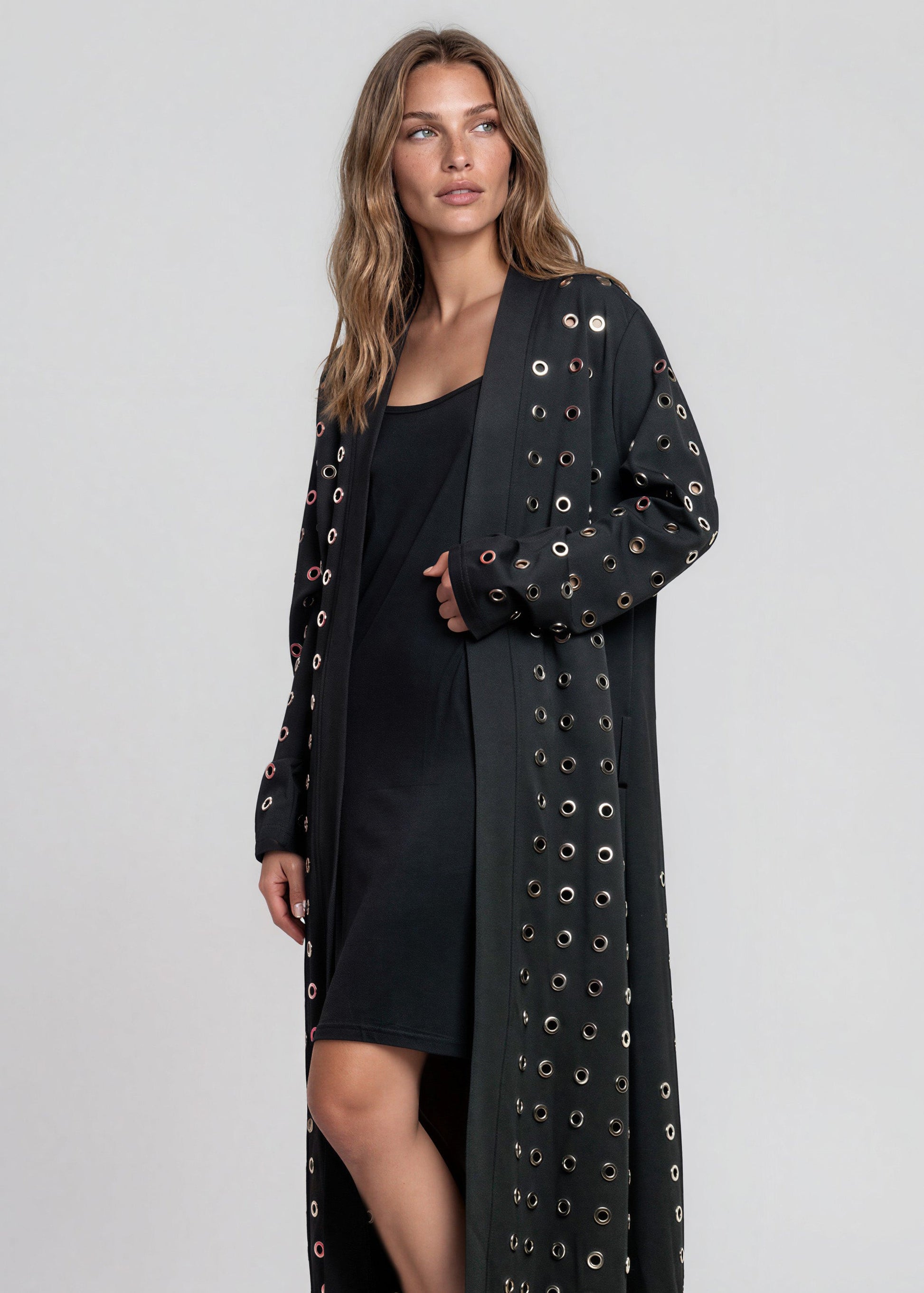 Long Rivet Cardigan