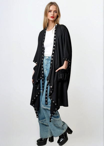 Black Rivet Kimono