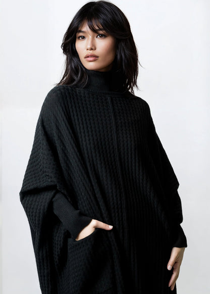 High Low Zigzag Tunic Sweater