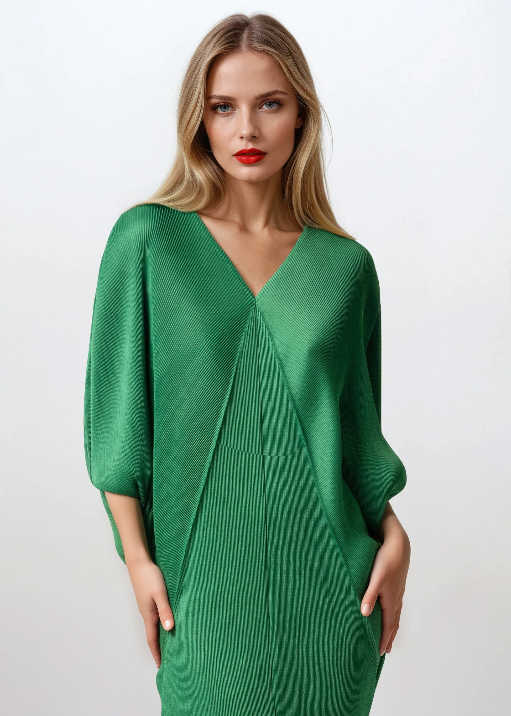 Batwing Sleeve Glam Dress