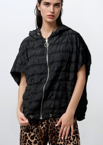 Hooded Drawstring Athleisure Vest