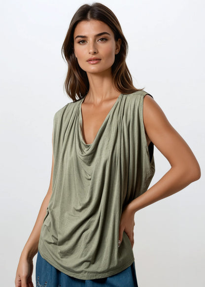 Cowl Neck Tank Top