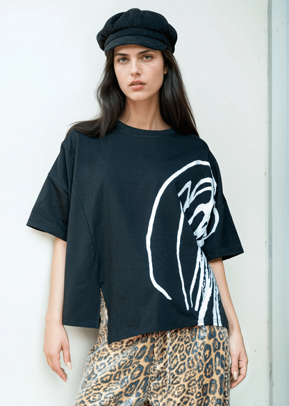 Abstract Graffiti Oversized Tee