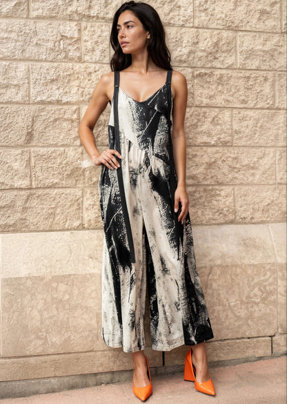 Abstract Print Overalls