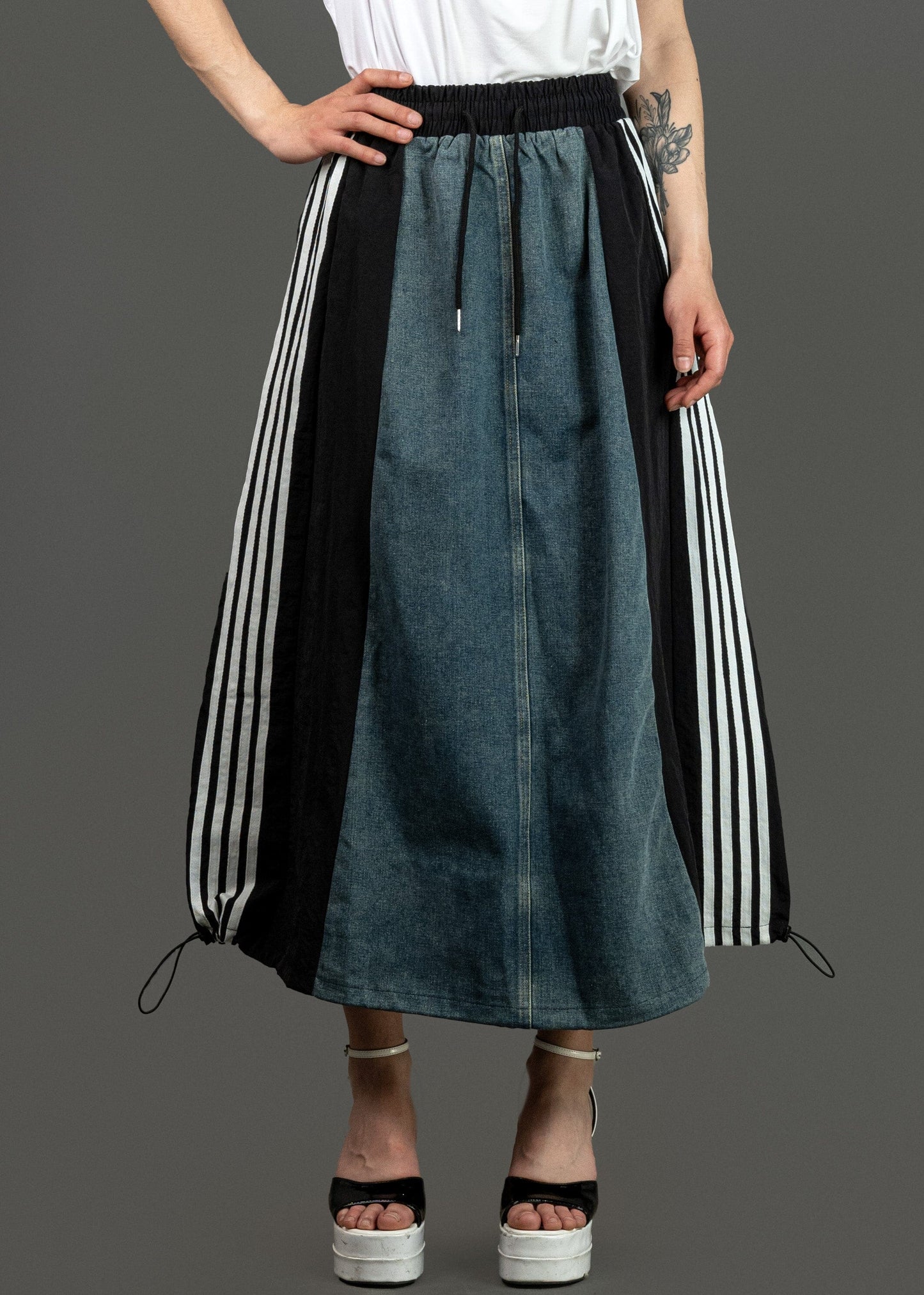 Athleisure Denim Skirt