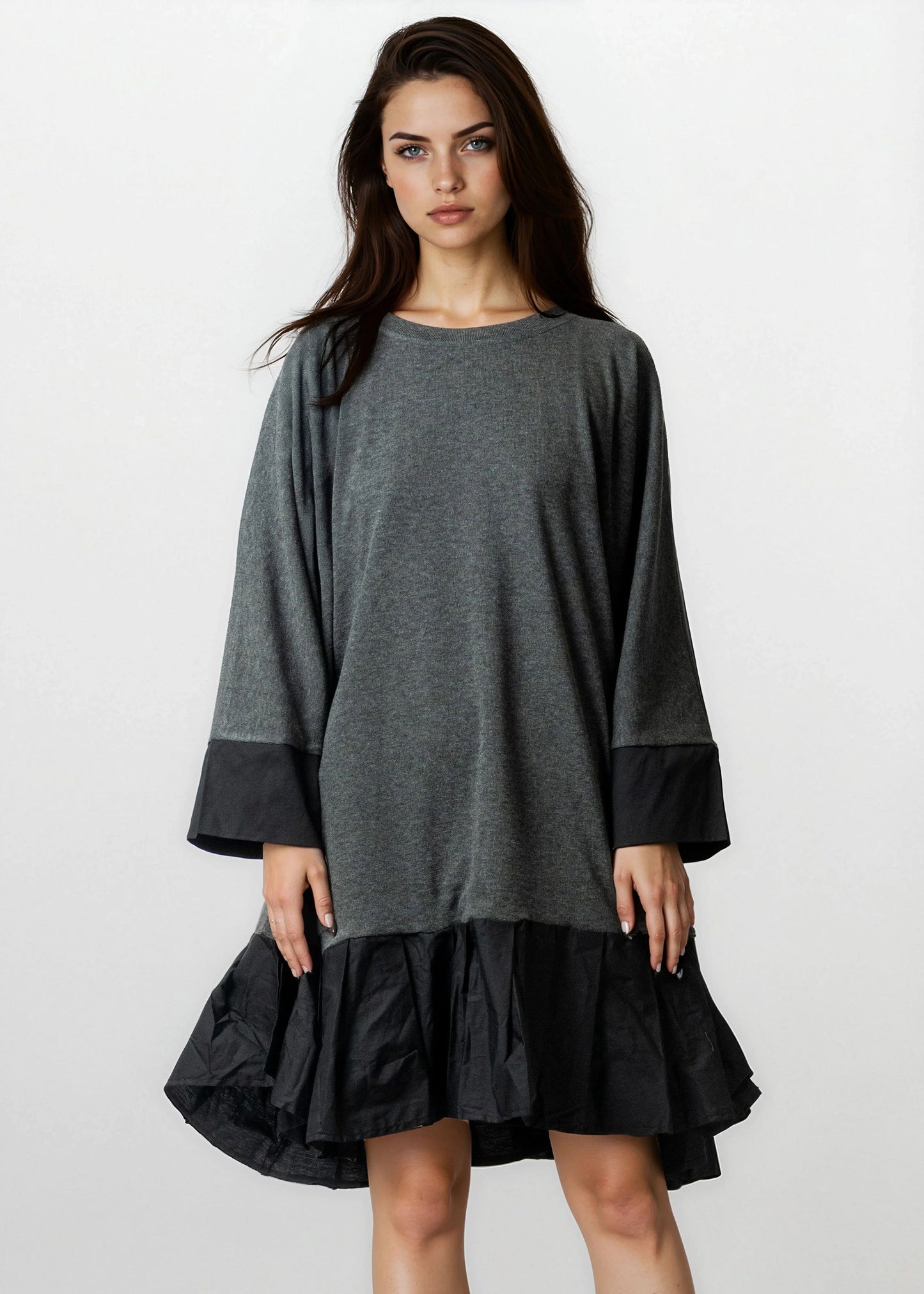 Babydoll Hem Long Sleeve Dress