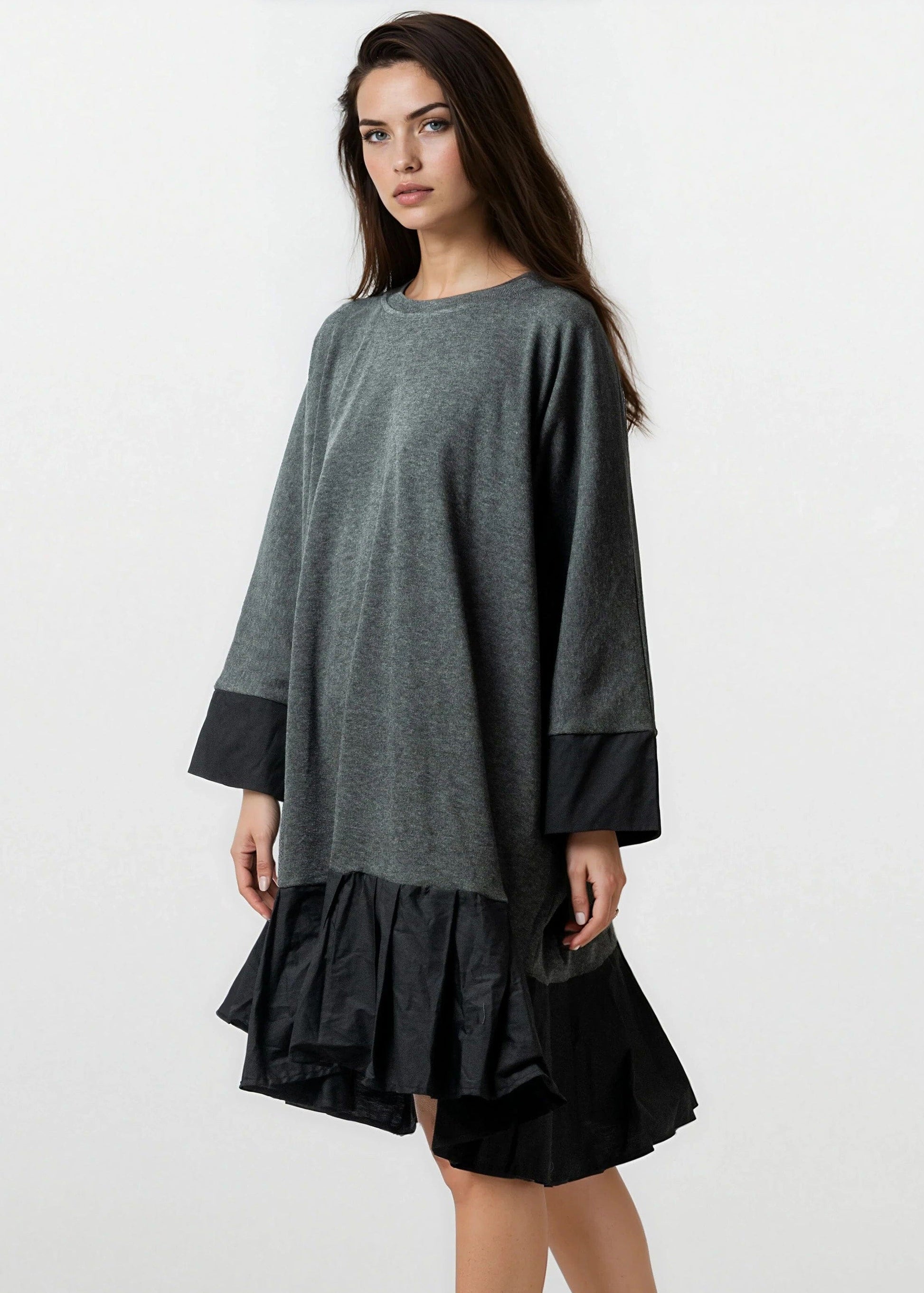 Babydoll Hem Long Sleeve Dress