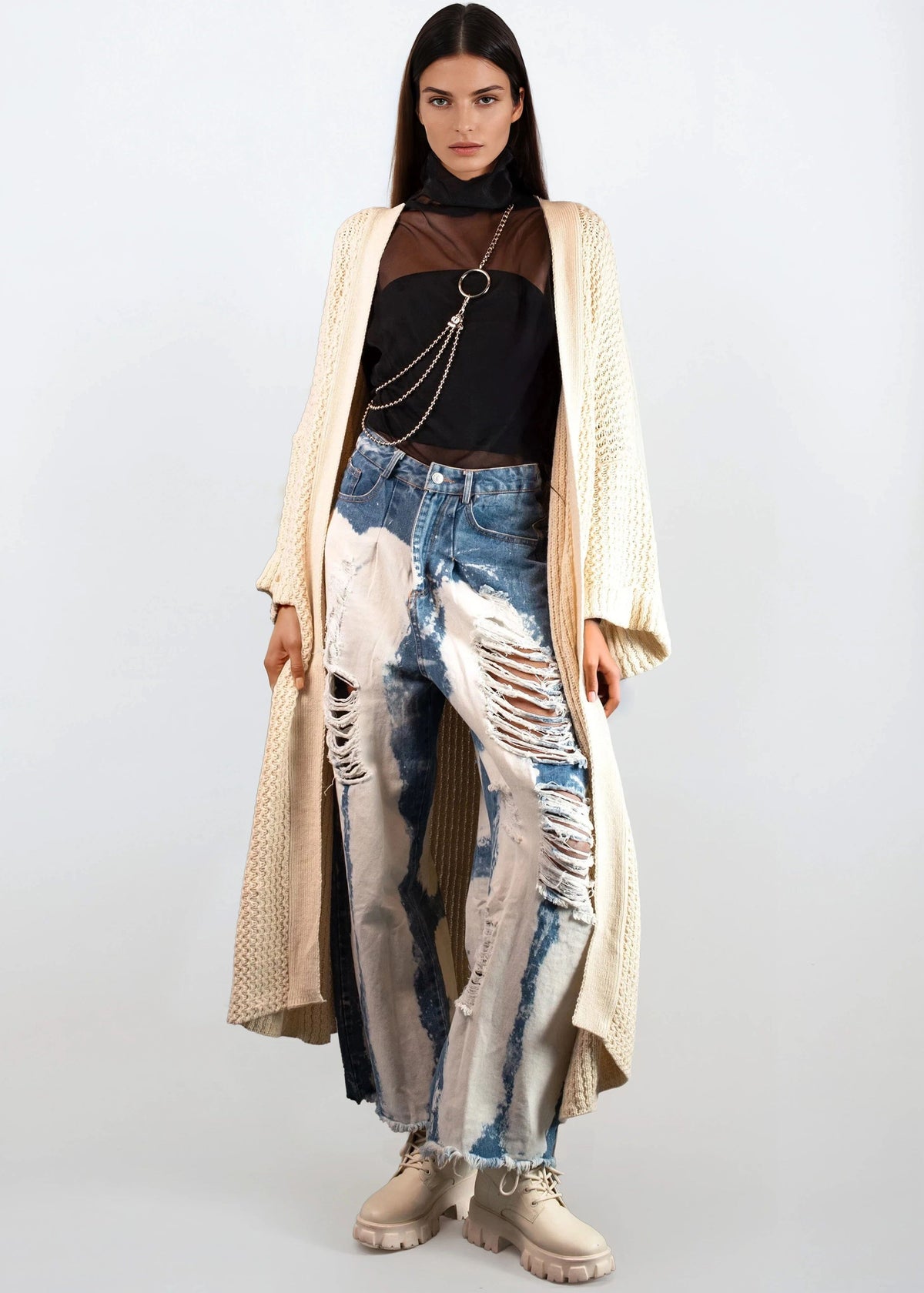 Chunky Cable Knit Cardigan