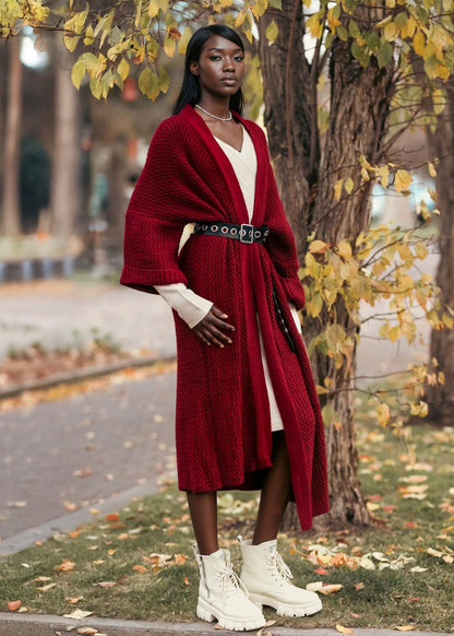 Chunky Cable Knit Cardigan