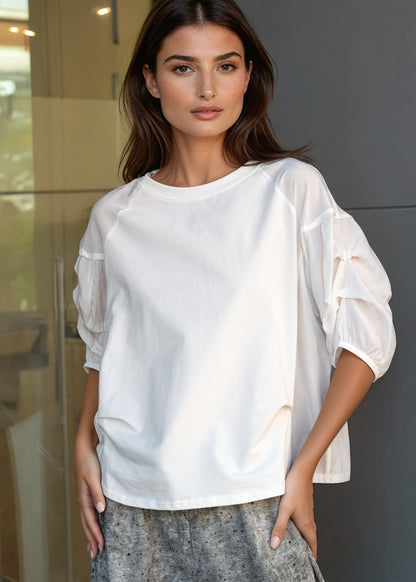 Cinched Sleeve Tee