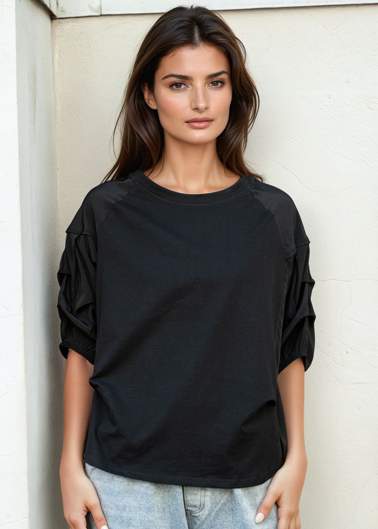 Cinched Sleeve Tee