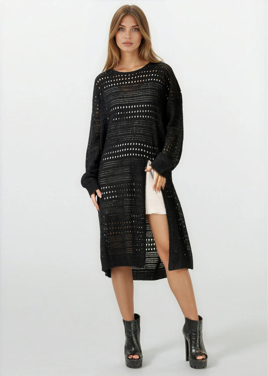 Crochet Layering Sweater Dress