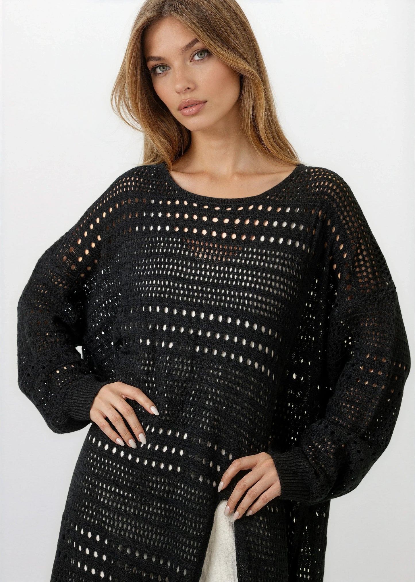 Crochet Layering Sweater Dress