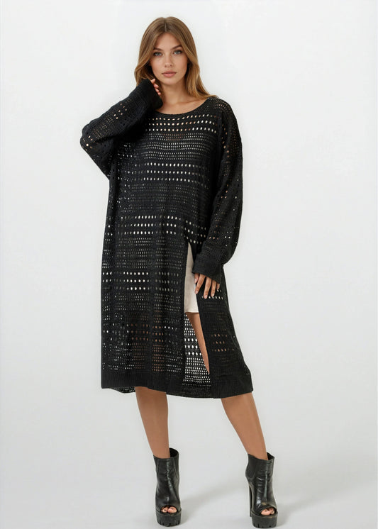 Crochet Layering Sweater Dress