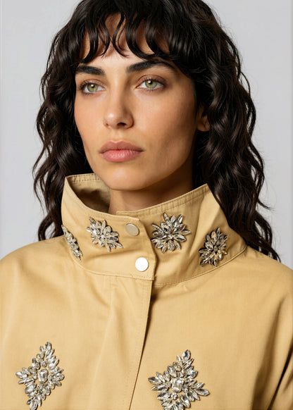 Crystal Embellished Utility Jacket