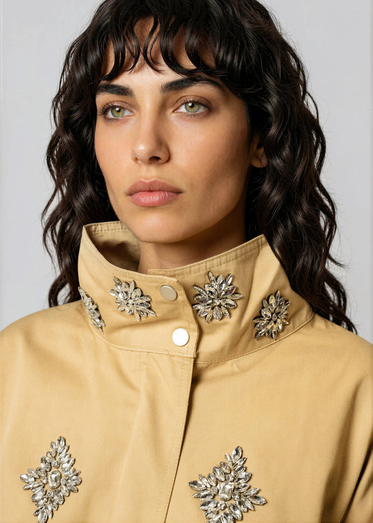 Crystal Embellished Utility Jacket