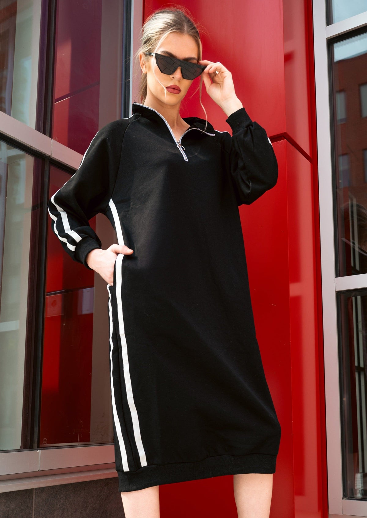 Half Zip Athleisure Dress