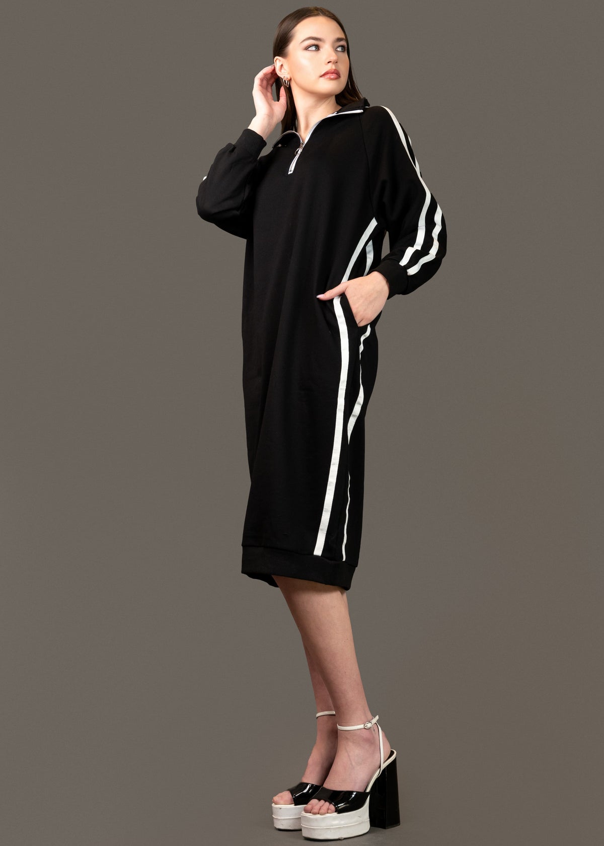 Half Zip Athleisure Dress