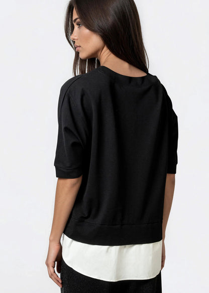 Layered Hem Short Sleeve Tee