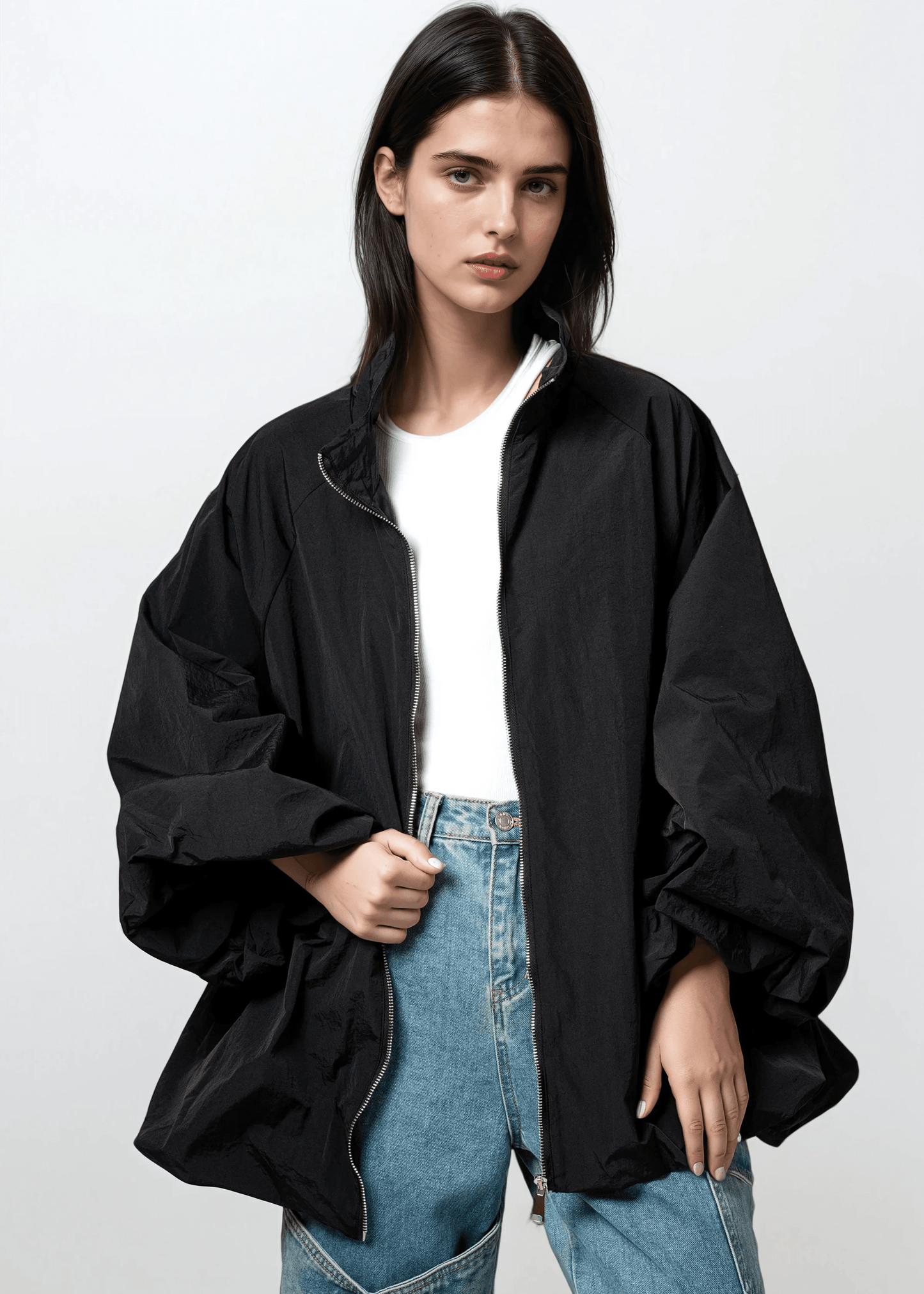 Lightweight Balloon Sleeve Jacket