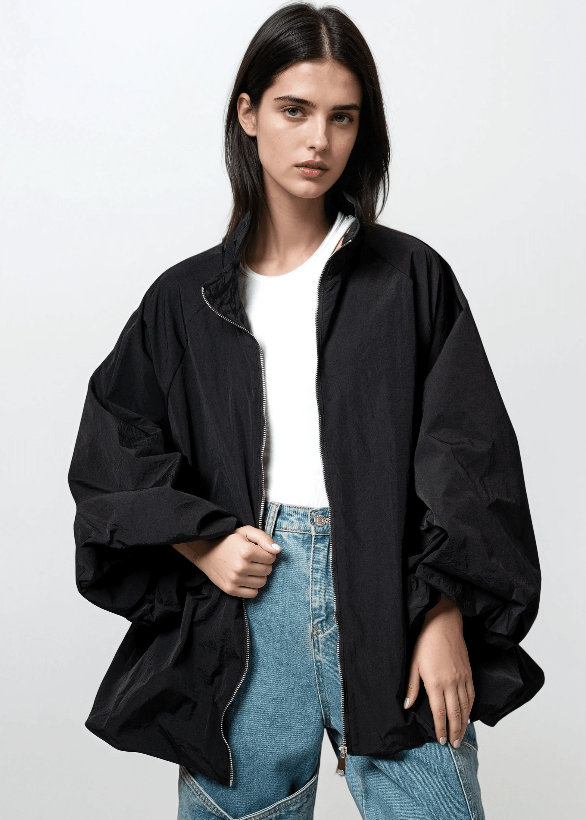 Lightweight Balloon Sleeve Jacket