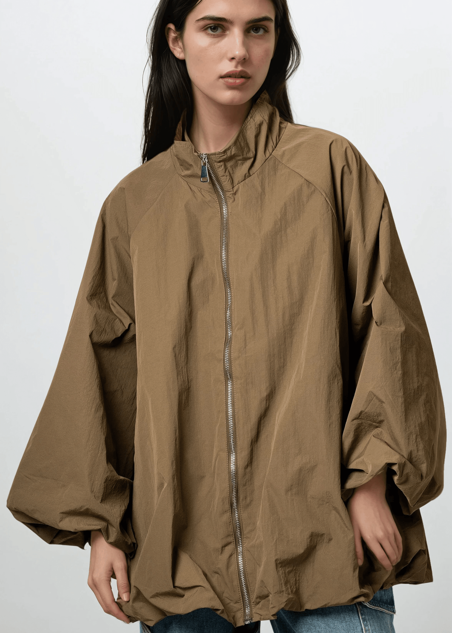 Lightweight Balloon Sleeve Jacket