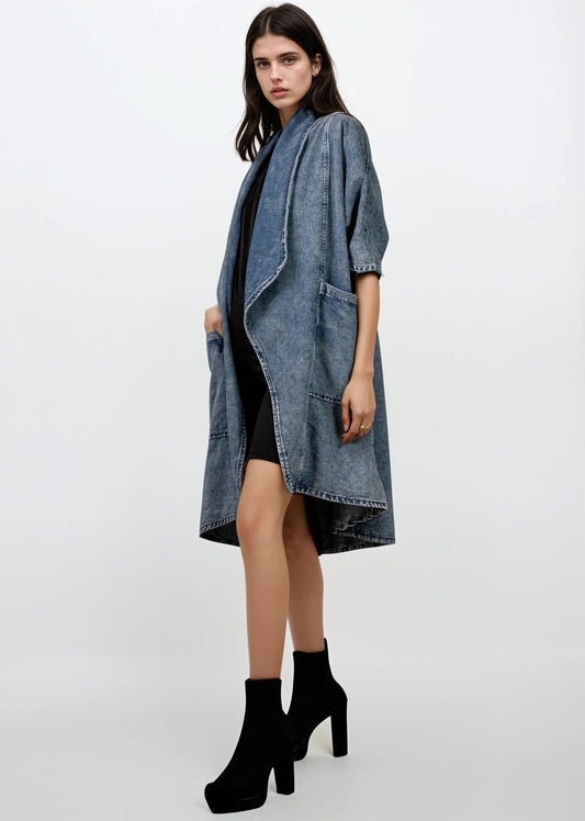 Lightweight Denim Cardigan