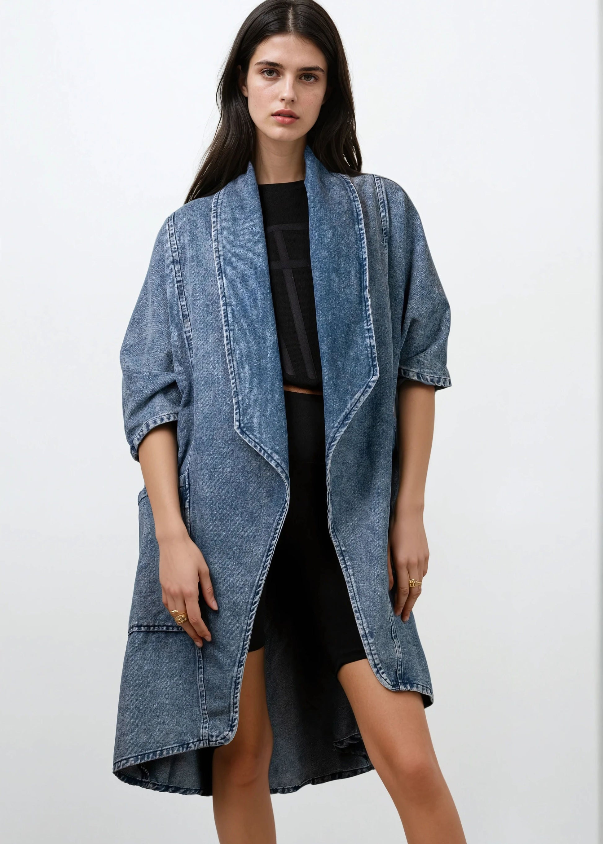 Lightweight Denim Cardigan