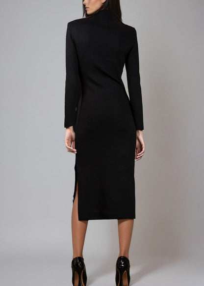 Long Buckled Knit Dress