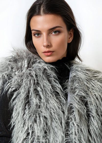 Long Faux Fur Vest