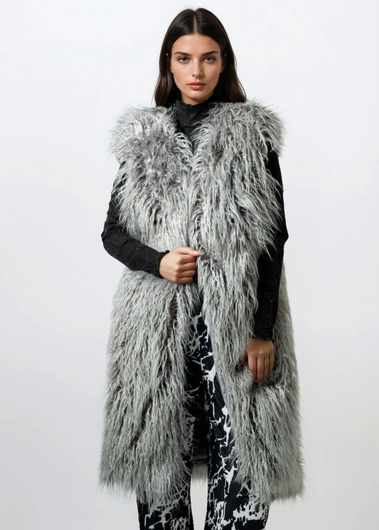 Long Faux Fur Vest