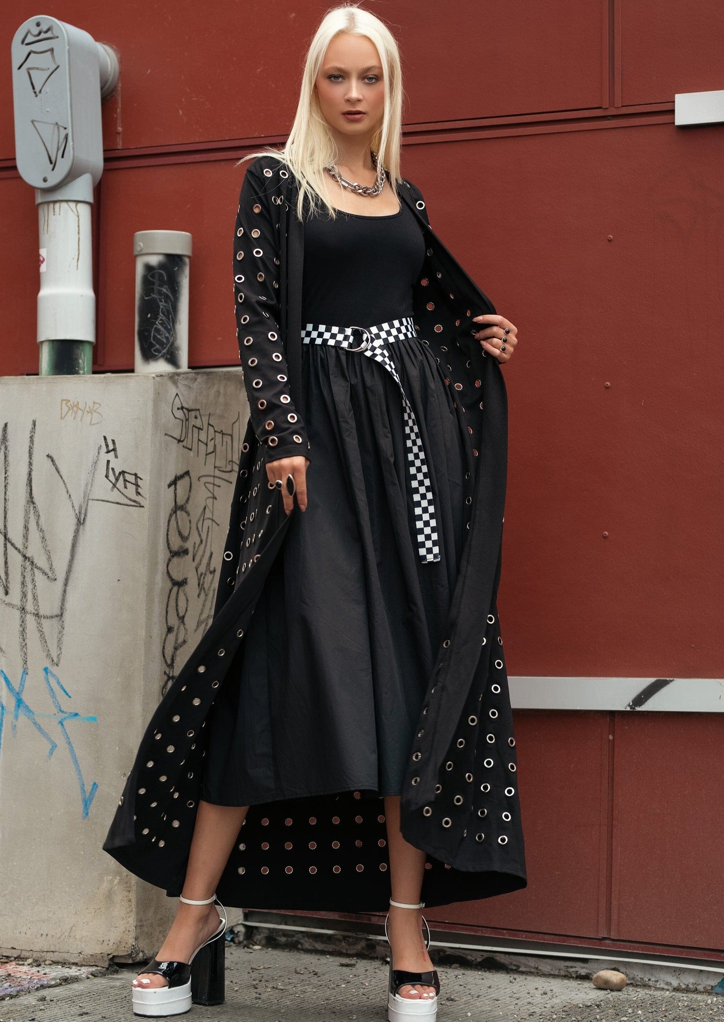 Long Rivet Cardigan