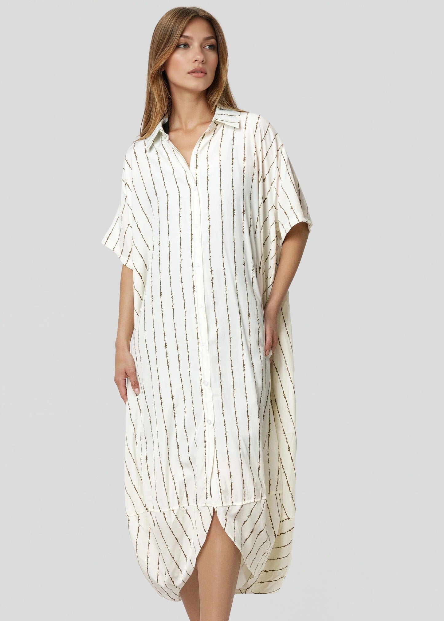 Oversized Barbwire Button Up