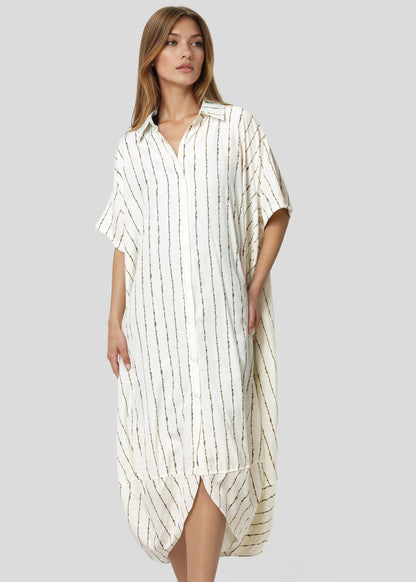 Oversized Barbwire Button Up