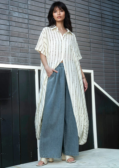 Oversized Barbwire Button Up