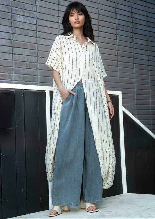 Oversized Barbwire Button Up