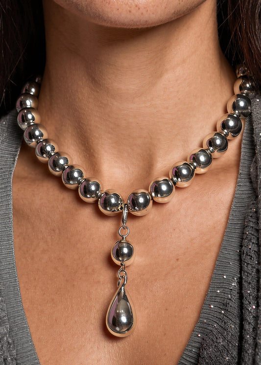 Oversized Bead Drop Necklace