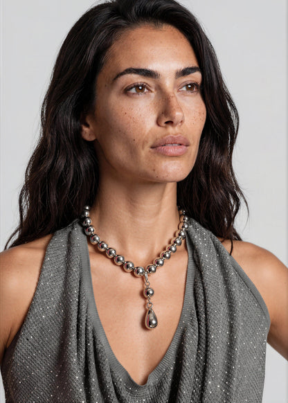 Oversized Bead Drop Necklace