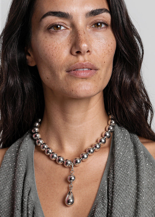 Oversized Bead Drop Necklace
