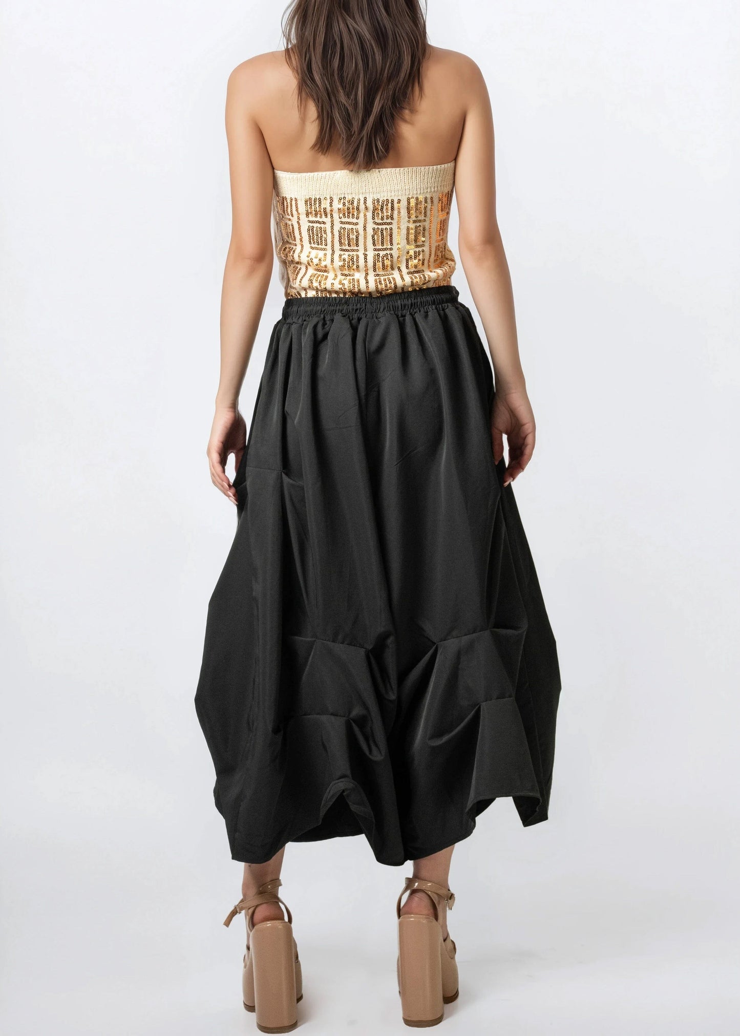 Oversized Drawstring Parachute Pants